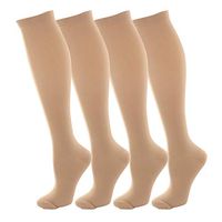 NOVAYARD Compression Socks for Women and Men Support Graduated 15-20 mmHg Medias De Compresion Mujer(4 Pairs)