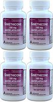 Simethicone 180 mg 720 Softgels Anti-Gas Generic for Phazyme Ultra Strength Fast Relief of Stomach Gas and Bloating 180 Gelcaps per Bottle Pack of 4 Total 720 Gelcaps