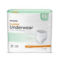 McKesson Classic Disposable Underwear UWEXL, X-Large, 56 Ct