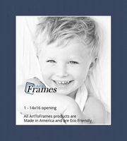 14x16 Deep Blue / Midnight Blue Custom Mat for Picture Frame with 10x12 opening size (Mat Only, Frame NOT Included)