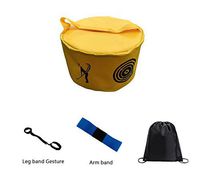 POSMA HB010F Golf Hitting Bag Swing Impact Power Smash Bag Training Set with 1pc Golf Arm Band Posture + 1pc Leg Posture Corrector + Cinch Sack Bag