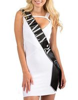 Black Satin "Finally 21" Birthday Sash with Silver Glitter lettering by Dulcet Downtown
