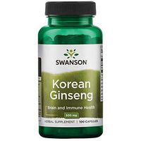 Swanson Korean Ginseng 500 Milligrams 100 Capsules