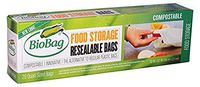 (3 Pack) BioBag Resealable Food Storage Bags, 20 Quart (7 IN x 8.7 IN) Bags per Box (Total 60 Bags)