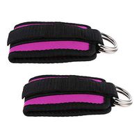 SUPVOX 2Pcs D-Ring Ankle Straps Padded Padded Ankle Cuff Bands for Gym Workout Cable Machine (Pink)