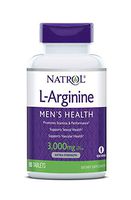 Natrol L-Arginine Tablets, Promotes Stamina and Performance, Supports Sexual and Vascular Health, Contains Nitric Oxide with B Vitamin Complex, Amino Acid, Extra Strength, 3,000mg, 90 Count