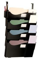 Officemate Grande Centrale Filing System, 4 Pockets, Black (21728)