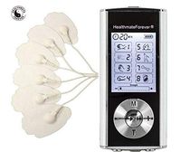 HM8GL(Silver) OTC Tens Unit 8 Modes Best Portable Electro Smart Pain Relief Machine + 4in1 Snap on Electrode Wire+ 1 Pair Pads FDA Cleared HealthmateForever