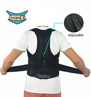 ZSZBACE Back Posture Corrector Adjustable Clavicle Brace Shoulder Posture Support Strap for Daily Work Prevents Slouching (S: Waist Length fits 24.4"-28.3", Black)