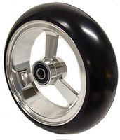 Pair of Frog Legs 4" x 1.4" Caster Wheel with Soft Roll Tire (Silver & Black)