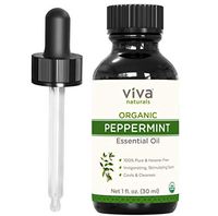 Organic Peppermint Essential Oil - 100% Pure Steam Distilled Peppermint Oil, Perfect for DIY Soap Making, Home Cleaning Recipes, Body Oils and Lotions, 1 oz (30 ml)