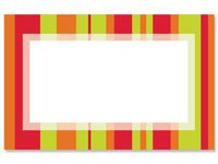 50 pack Bright Stripes BorderNo Sentiment Enclosure Cards (20 unit, 50 pack per unit.)