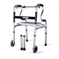Double Ladder Walking Aids-Folding Drive Healthcare Medical Walking Frame for Elderly, Seniors, Handicap, Disabled Max 180 kg (400 lbs),[Contain Accessory]