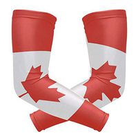 Anyangquji Canadian Flag Arm Sleeve Protectiv for Man Elbow Brace for Arthritis (1 Pair)