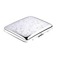 Quantum Abacus Cigarette Case Made of Metal, Timeless Elegance with Vine Pattern, Holds up to 18 Cigarettes, Color: Silvery, Mod. 501-01