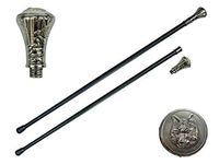 37" Zinc Handle Walking Cane (Timber Wolf)