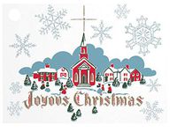 Religious Christmas Gift Tags with Holes, Set of 24 - Tie On Gift Tags -"Joyous Christmas"