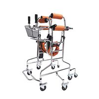 Lqdpdd Elderly People Walker Height Lower Limb Trainer Adjustable Height Lower Limb Trainer Aluminum Rollator Walker for Elderly Carbon Steel Structure,A