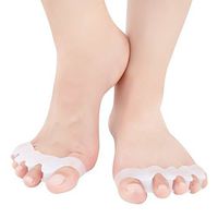 Toe Separators to Correct Toes and Relieve Pain, Bunion Corrector for Women & Men, Toe Spacers, Yoga Toes Pads, Toe Protectors, Hammer Toe Straightener, Toe Spreaders - 2 Pack (Soft - For Night)