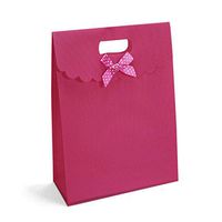 Hot Pink Tab Top Favor Boxes | Quantity: 100 | Width: 9 1/2" Gusset - 4 1/8"