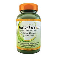 MigreLief+M - Nutritional Support for Women Suffering with Menstrual/Hormonal Migraines - 60 Caplets/1 Month Supply