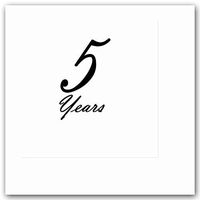 5 Years Classy Black Beverage Napkin (16 CT) by Partypro