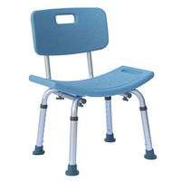 Shower Chair with Back, Heavy Duty Adjustable Shower Seat Stool - Medical Tool Free Anti-Slip Bathtub Seat Bench Lightweight and Durable for Elderly, Senior, Handicap, Disabled-Blue