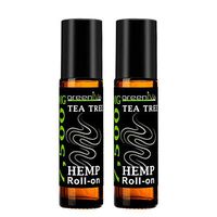7,500mg Hemp Infused Tea Tree Roll-On - 100% Pure, Pre-Diluted Hemp Infused Tea Tree Roll-On - Therapeutic Grade with many Aromatherapy Benefits (2 Pack)