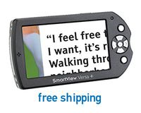 SmartView Versa + handheld electronic magnifier