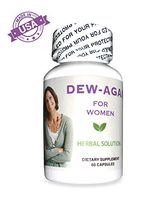 Dew-Again Vaginal Dryness Supplement - 100% Natural Herbal Blend, Moisturizes and Increases Vaginal Lubrication, High Potency, No Hormones, No Side Effects, 60 Capsules