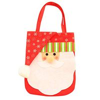 Swyss Christmas Candy Handbag,Portable Cute Xmas Gift Bags Cartoon Christmas Accessory Home Party Decor for Baby Girls Boys (White)