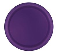 Dark Purple Paper Cake Plates, 8ct