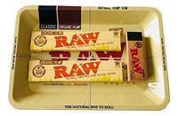 Raw Rolling Kit Bundle Tray King Size Organic Papers Tips 420 Kit