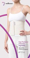 PTM Wellbrace Elastic Abdominal Binder - 3 Panel - for Women & Men - Adjustable Compression Wrap - Support Belt (XL)