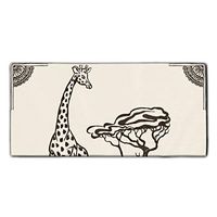 Giraffe And Mehendi Ornament Microfiber Multi-Purpose Cleaning Towels Perfect for Kitchens, Dishes, Car, Dusting, Drying Rags, 11.8 X 27.5 Inches