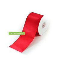 We Can Package 3 Inch Satin Ribbon for Gift Wrapping Packaging Wedding Decoration (Cherry Red)