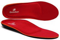Gosuban Orthotic Insoles for Flat Feet,Arch Support Shoe Inserts Against Plantar Fasciitis,Overpronation,Relieve Heel Pain,Feet Pain,Men and Women,Full Length(Mens 11-11.5 / Womens 13-13.5,Red）