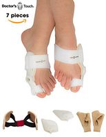 Doctor's Touch 7 pcs Hallux Valgus Day and Night Bunion Protector, Corrector and Splint for Bunion Relief Toe Straighteners and Bunion Pads - Hammer Toe Separator