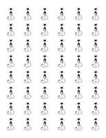 tkcutecandies123 48 Fancy Black CAT Envelope Seals Labels Stickers 1.2" Round