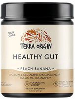 Healthy Gut Digestive Support Supplement, Powder, Peach Banana Flavor, 30 Servings, Includes L-Glutamine, Herbs, Antioxidants for Leaky Gut Support, Promotes Healthy Digestion