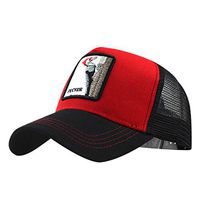 XGao Baseball Hats for Women, Black Baseball Cap Men, Cotton Unisex Men Women Baseball Caps and Suitable Outdoor Cotton Animal Embroidery Cap Adjustable Hats (Red)