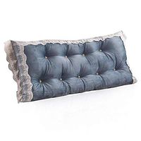 LPD-Bed backrest Cushion Cotton Bed Cushions Sofa Back Cushion Double Long Pillow Pillow Bedside Big Backrest,Gray, 3 Sizes (Color : Gray, Size : 120x75CM)