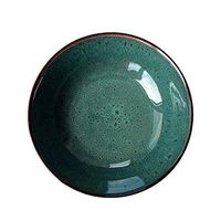 AXZHYX Bowl Japanese Retro Ceramic Soup Bowl Family Creative Noodle Bowl Fruit Salad Bowl Hotel Tableware Home Noodles Boiled Fish Soup Bowl (Color : Set Of2)