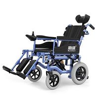 Electric Wheelchair, Lightweight Wheelchairs Folding Up Electric with Headrest,All Terrain Folding Portable Powerchair,seat Width 45cm, 360° Joystick,500w 24v 15A Li-ion Battery