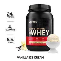 OPTIMUM NUTRITION GOLD STANDARD 100% Whey Protein Powder, Vanilla Ice Cream, 2 Pound