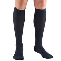 Truform Compression Socks, 20-30 mmHg, Men's Dress Socks, Knee High Over Calf Length, Navy, Medium
