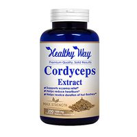 Healthy Way Pure Cordyceps Extract 1000 mg 200 Capsules (Non-GMO & Gluten Free) Cordyceps Sinensis - Healthy Immune Support, Energy & Immunity Booster - Non GMO USA Made