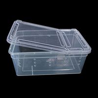 SimpleLif Box Insect Reptile Transport Breeding Live Food Feeding Box Transparent 19cmx12.5cmx7.5cm/7.48"x4.92"x2.95"