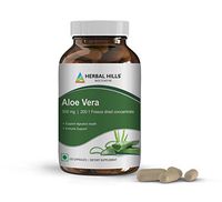 Herbal Hills Aloe Vera Capsules with Natural Aloe, Pure Aloe Freeze Dried Powder Supplement, high Concentration, Veggie 120 Aloe Vera Pills