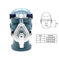 Fencia Full Face Mask with Adjustable Headgear Silica Gel Universal Face Mask (M)
